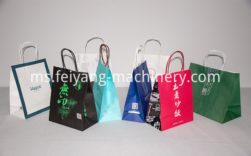 Mengendalikan Beg Kord Kertas Warna Merah Red Color Twisted Paper Cord Bag Handles